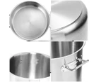 SOGA Stock Pot 23L Top Grade Thick Stainless Steel Stockpot 18/10 Without Lid