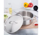 SOGA Stock Pot 23L Top Grade Thick Stainless Steel Stockpot 18/10 Without Lid