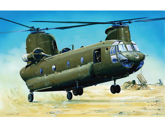 Trumpeter 1/72 CH-47D Chinook Plastic Model Kit With Australian Decals