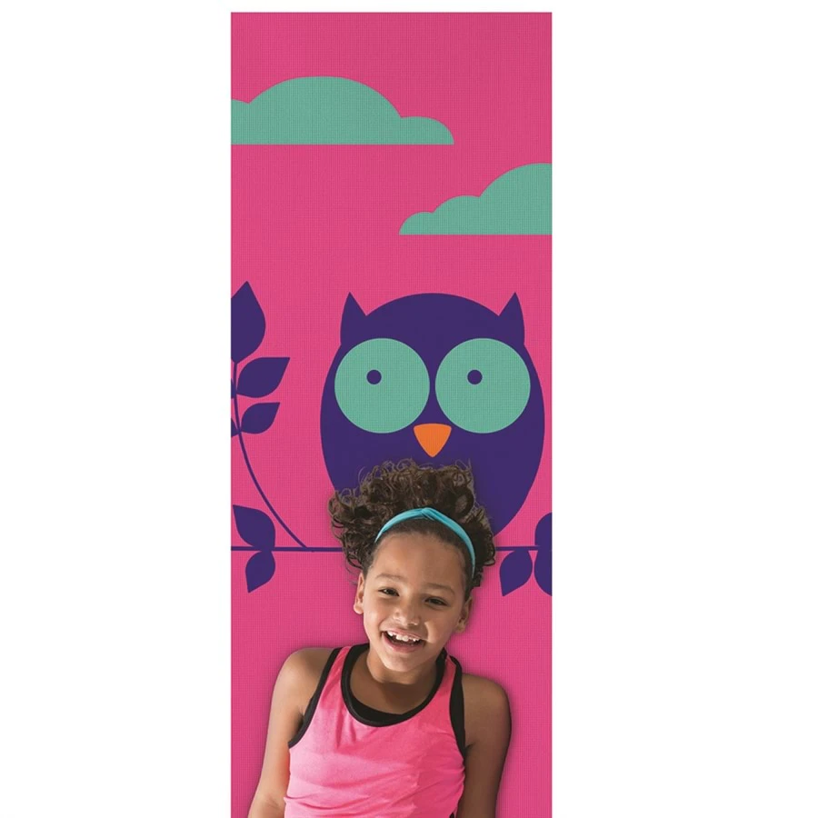 Gaiam Kids Yoga Mat Pink Owl