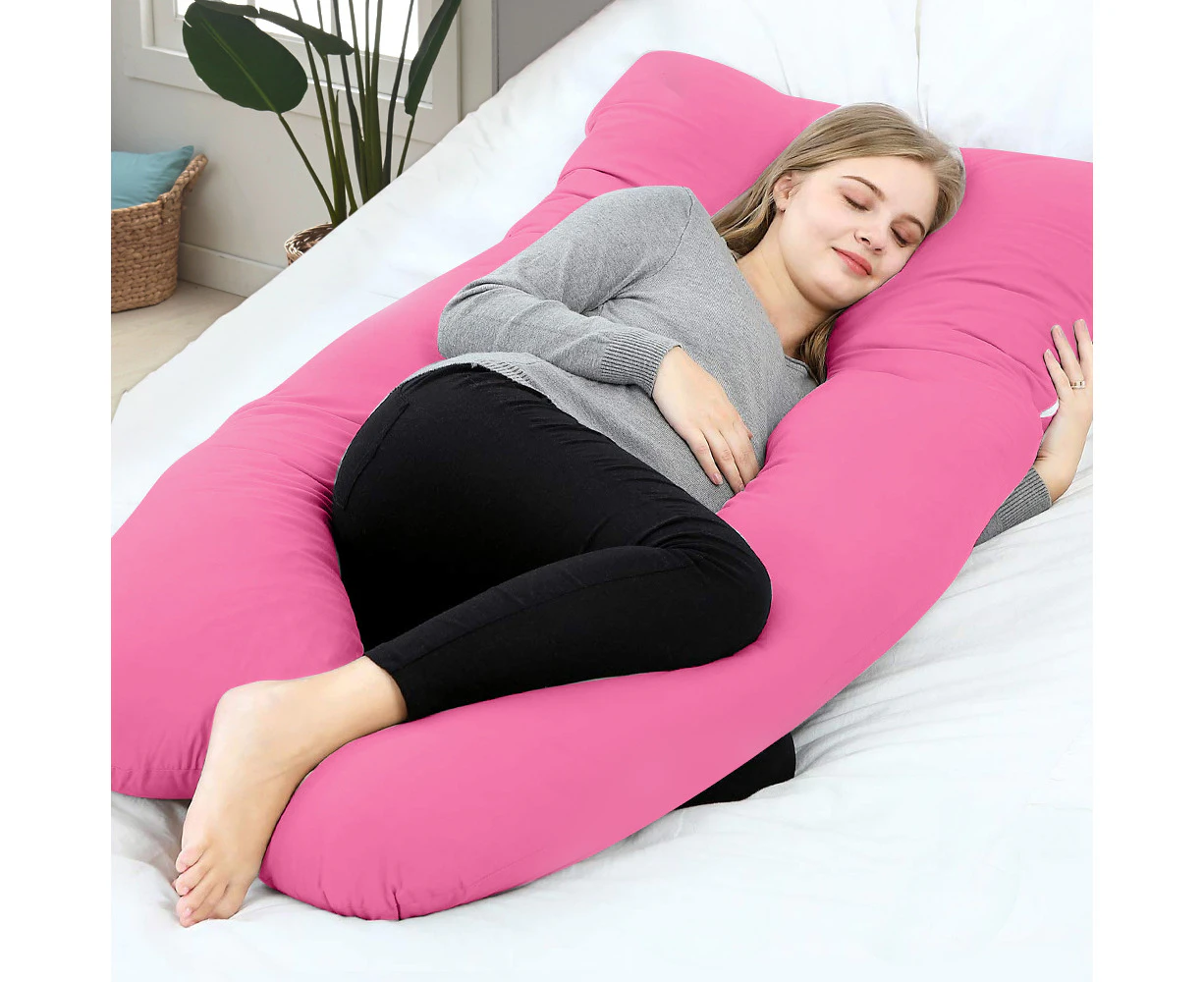 Maternity Pillow Pregnancy Nursing Pillows Sleeping Body Support Feeding Boyfriend Pillows Cotton Cover Rose