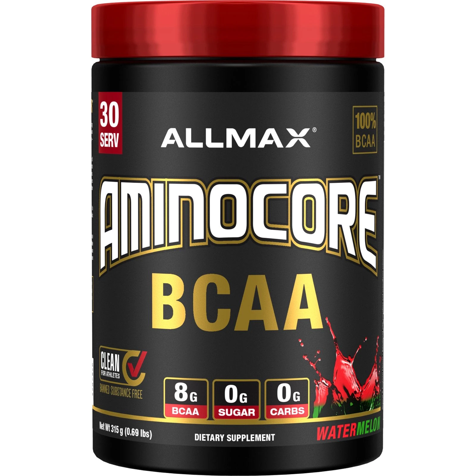 ALLMAX Nutrition, AMINOCORE BCAA, Watermelon, 0.69 lbs (315 g)