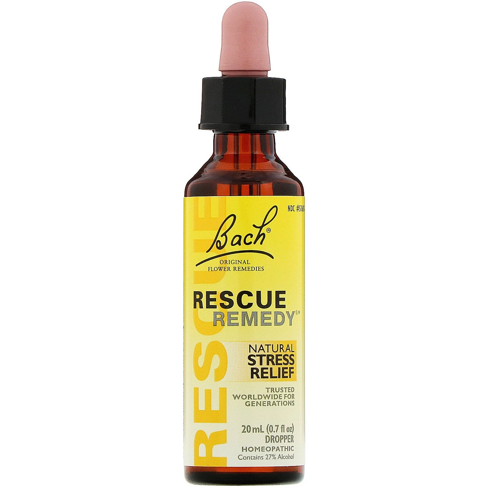 Bach, Original Flower Remedies, Rescue Remedy, Natural Stress Relief, 0.7 fl oz (20 ml)