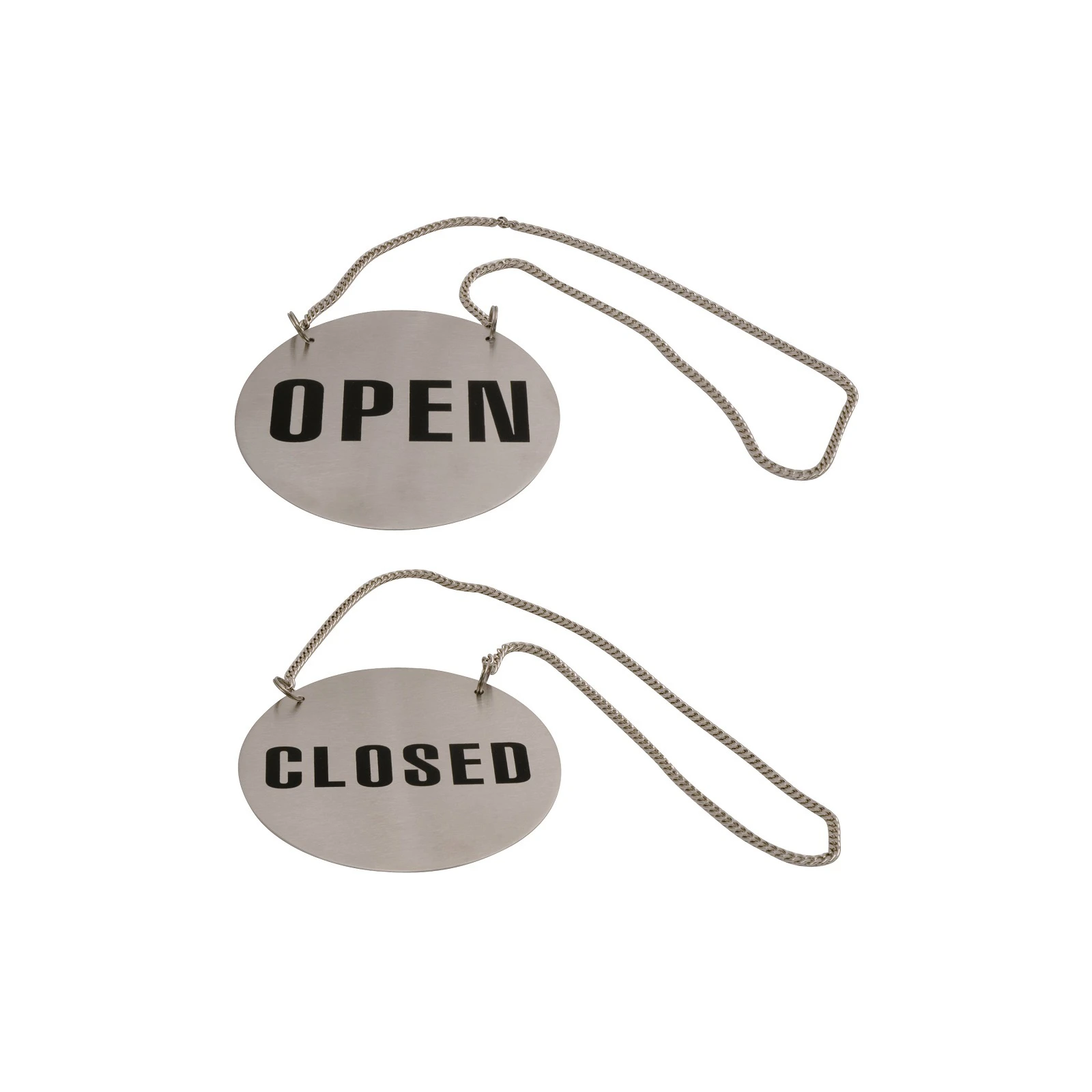 Trenton Open Closed Double-Sided Door Sign with Chain