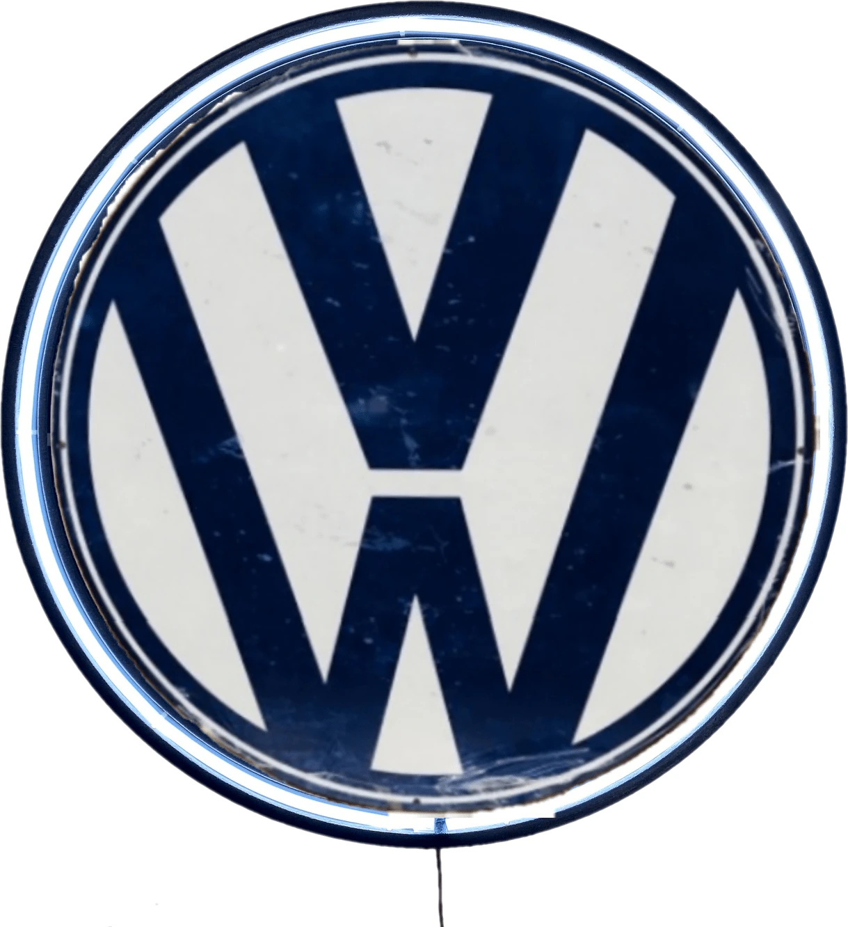 LARGE Volkswagen VW Bar Garage Wall Light Sign White Neon