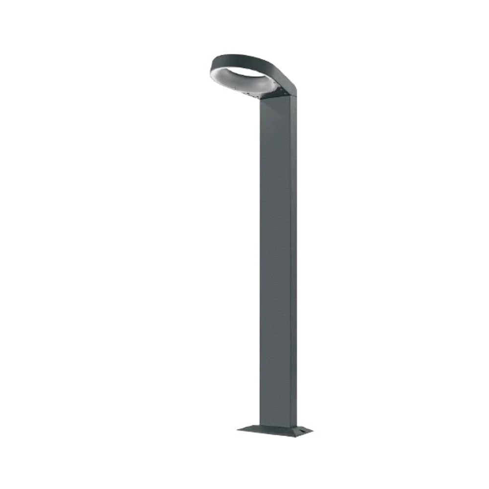 CLA LIGHTING Bol LED Bollard Light - 7W Warm White - Hoop - 800mm Grey