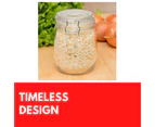 24 x ROUND GLASS FOOD STORAGE JARS 750mL Airtight Kitchen Canister With Clip Lid Food Storage Jar Container for Kitchen Canning Pasta Cereal Spice