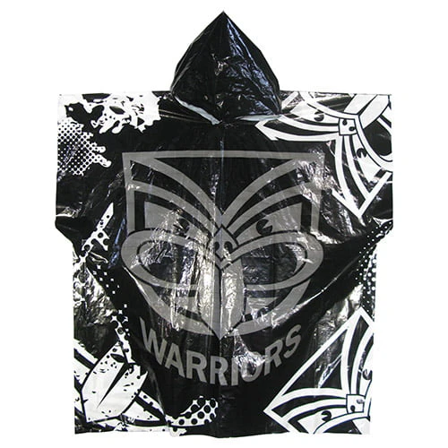 New Zealand NZ Warriors NRL Adult Poncho Rain Coat Jacket