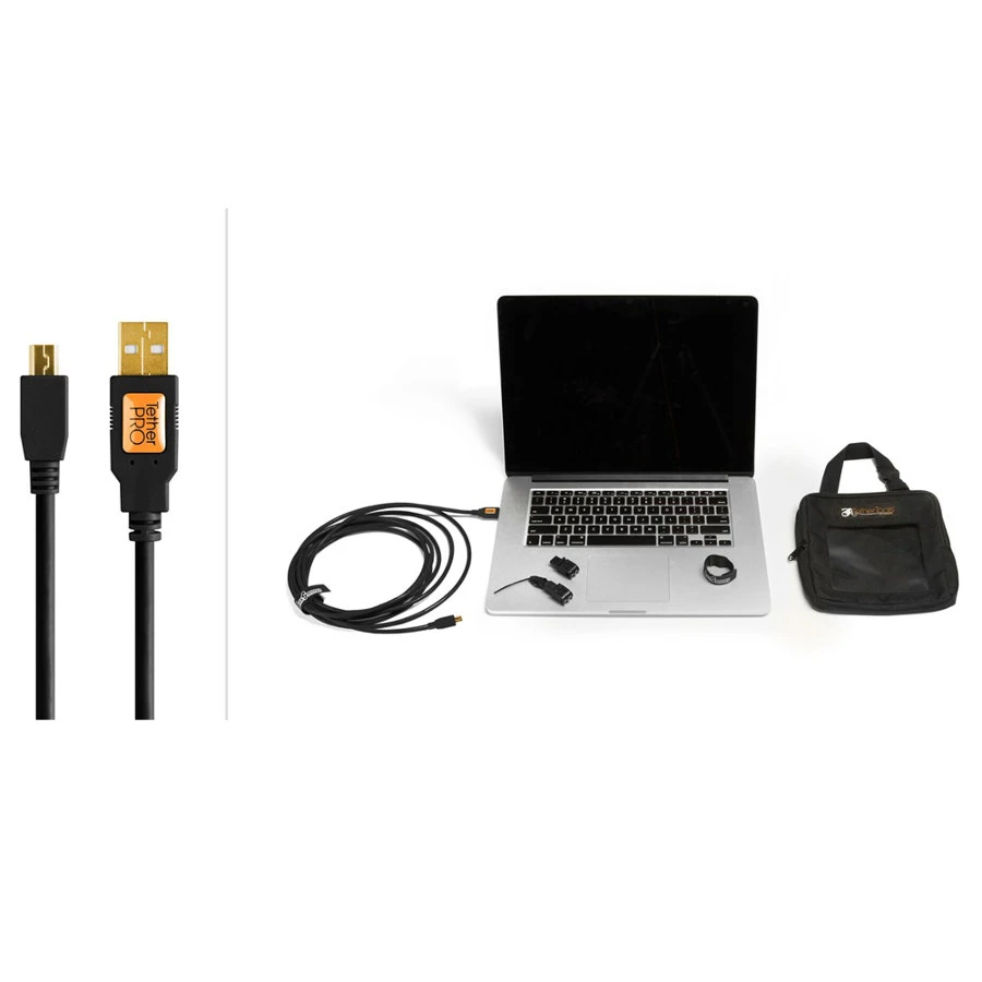 Starter Tethering Kit W/ Usb 2 .0 Mini-B, 4.6m Blk TETHER TOO