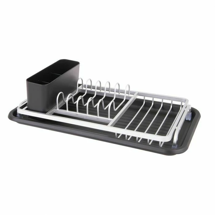 DLine Aluminium Dish Rack Practical Storage Compact Drying Caravan Camp 43X23CM