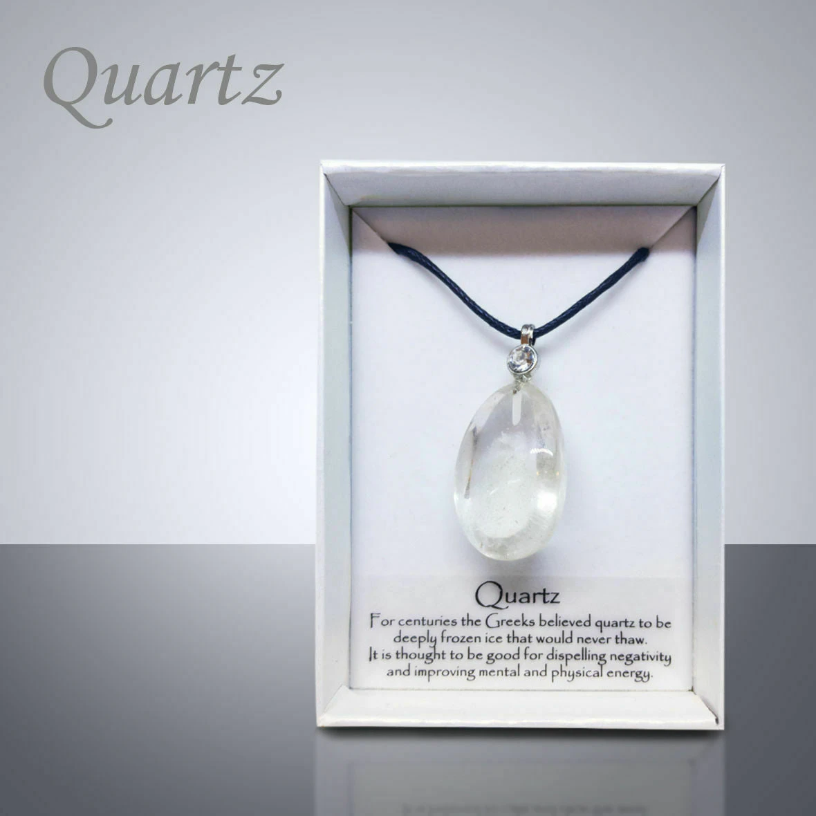 Natural Gemstone Crystal Necklace Quartz Stone Pendant Healing Chakra - Quartz