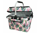 Picnic Basket For 4 Person Sachi Insulated Outdoor Cooler Storage Tote - Protea