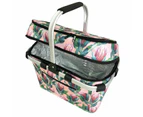 Picnic Basket For 4 Person Sachi Insulated Outdoor Cooler Storage Tote - Protea