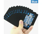 Poker Waterproof PVC Plastic Playing Cards Set Classic Magic Tricks Tool AZ - Blue