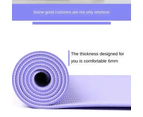 TPE Yoga Mat Non-Slip Gym Fitness Home Exercise Pilates Fit 183x61x0.6cm BLUE