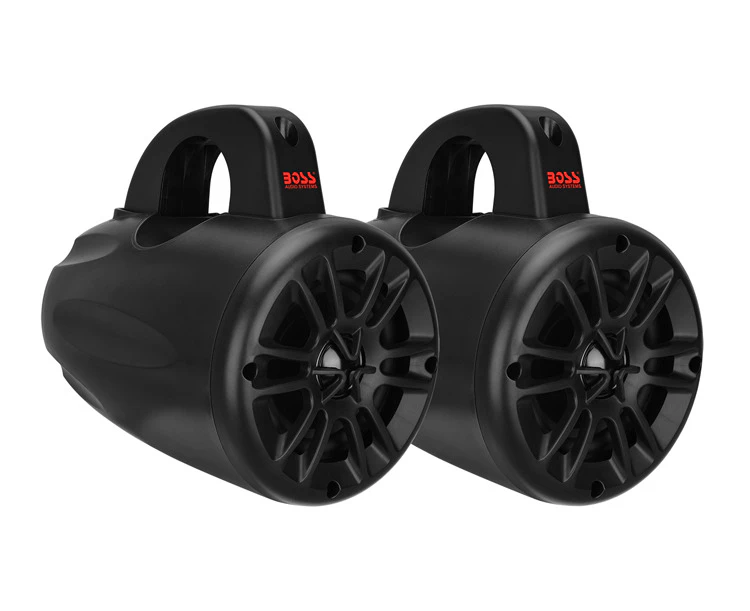 Boss Audio MRWT40 4" Marine Wake Tower Speakers (Pair, Black)