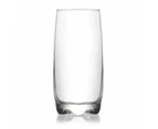 Set of 6 Clear Glass Tumbler Hi Ball Water Drinking Glasses Drink 390ml