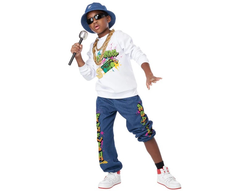 Hip Hop Rapper Boys 90s Dress Up Costume Boys