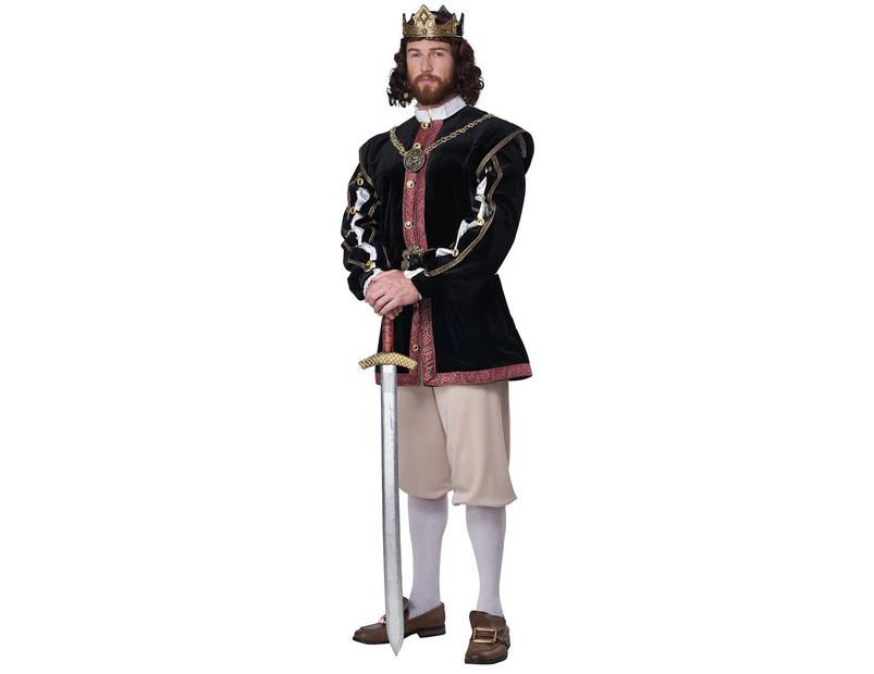 Elizabethan King Men's Deluxe Medieval Costume - Genuine California Costumes & New