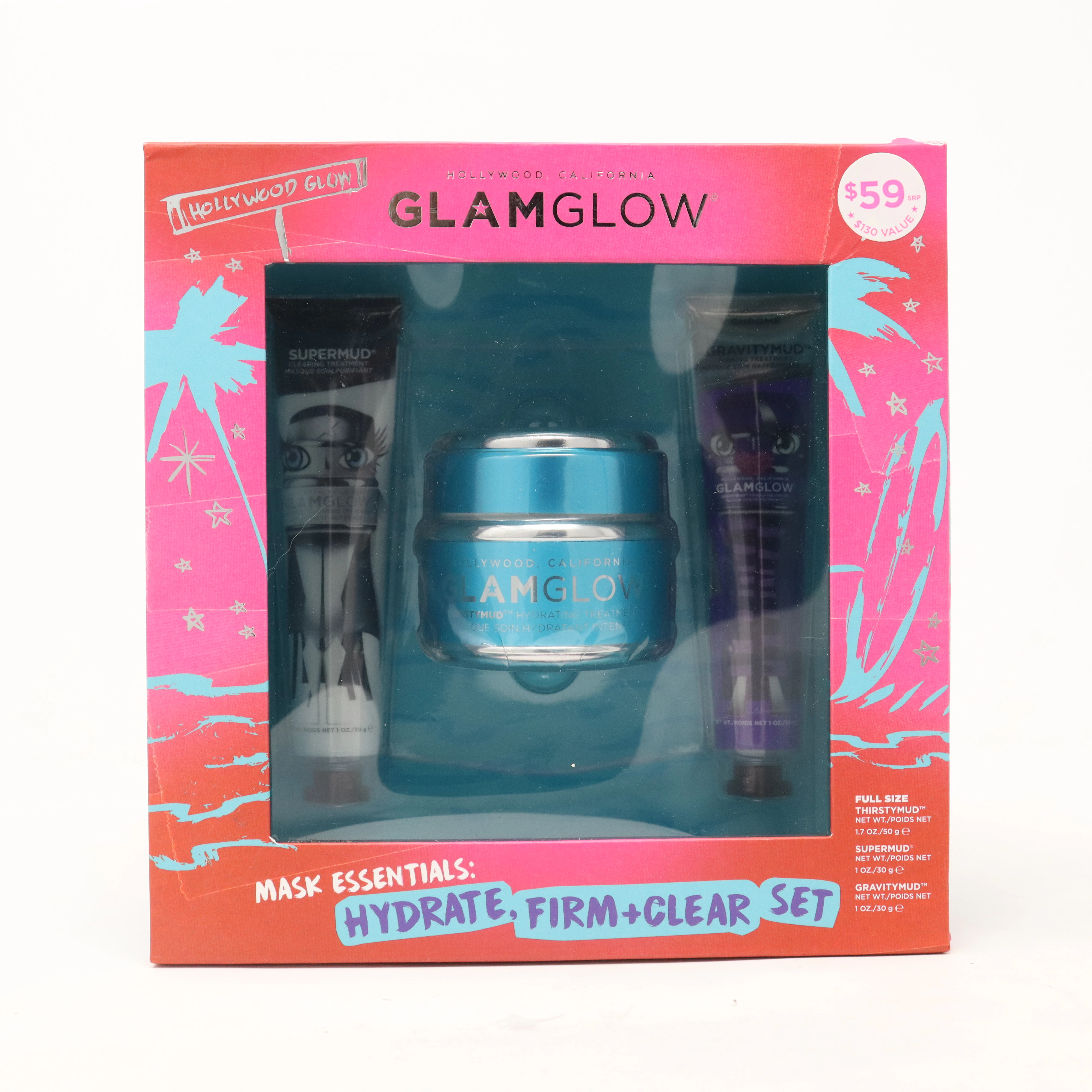 Glamglow Mask Essentials: Hydrate, Firm + Clear Set Firm+Clear Set  New With Box