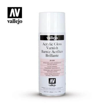 VALLEJO 28530 AEROSOL GLOSS VARNISH 400ML HOBBY SPRAY PAINT