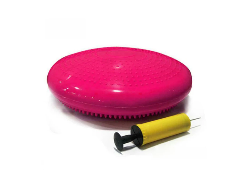 Balance Stability Cushion Wobble Air Disc Ankle Knee Strength Rehab Exercise - Cushion(PINK)+Pump