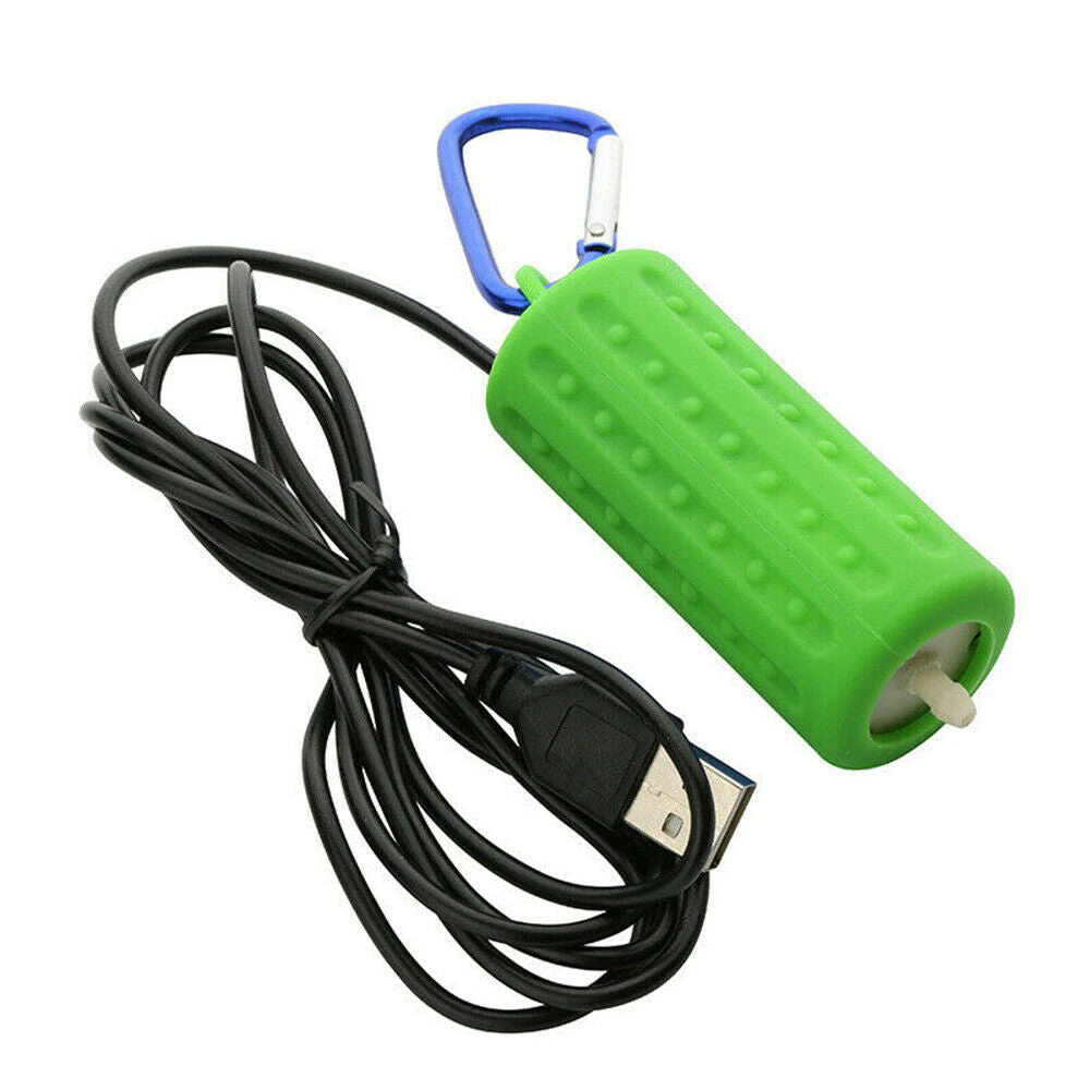 Portable USB Aquarium Fish Tank Oxygen Air Pump Mute Energy Saving Supplies - Army Green