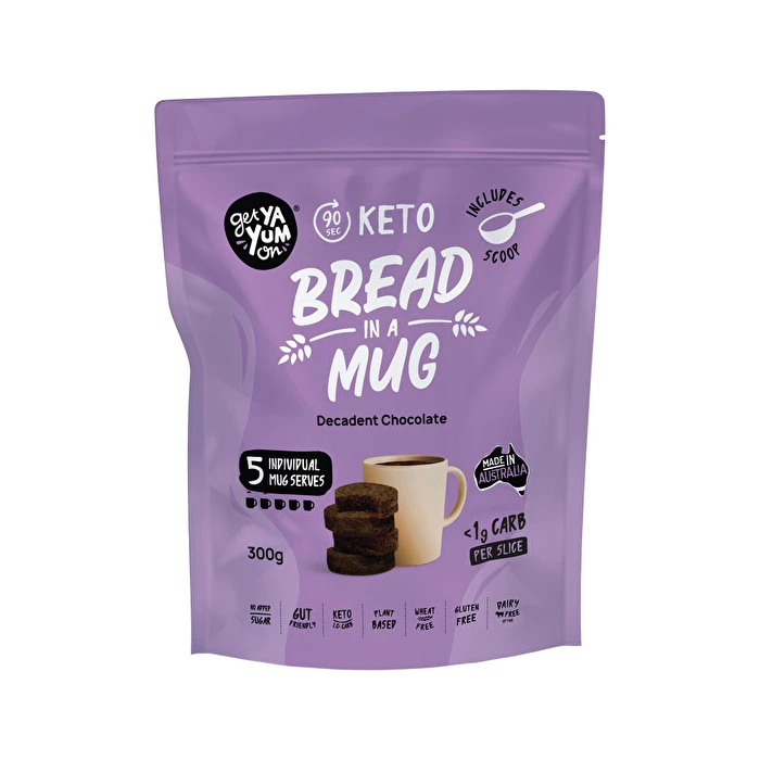 Get Ya Yum On Keto Bread In A Mug  Value Pack Decadent Chocolate 300g