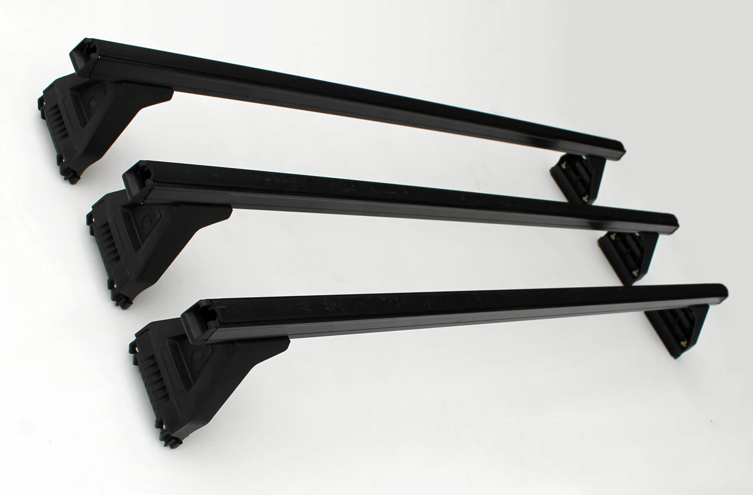 6"x70" (1780mm) Black Heavy Duty Square H Roof Rack (Set of 3)