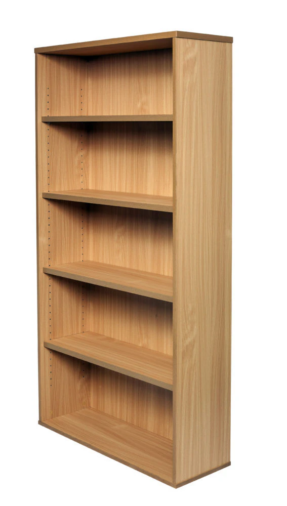 RAPIDLINE Span Bookcase W900 x D315 x H1800mm 4 Adjustable Shelves All Beech