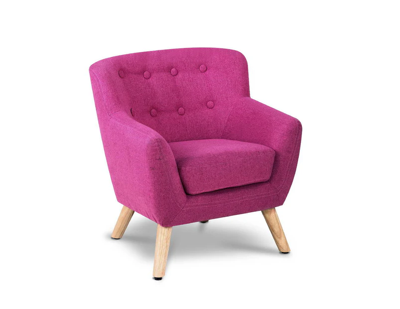 LANGRIA Kids Fabric Accent Armchair - Pink