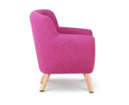 LANGRIA Kids Fabric Accent Armchair - Pink