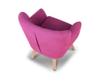 LANGRIA Kids Fabric Accent Armchair - Pink