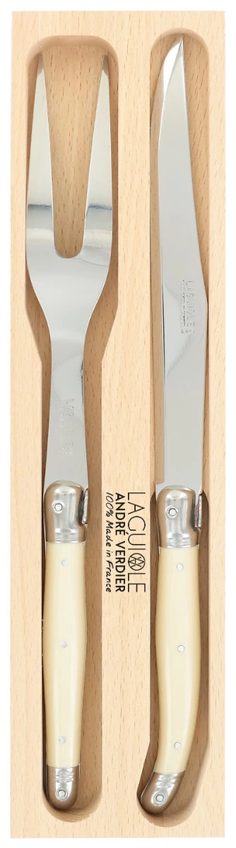 Andre Verdier Debutant Carving Knife and Fork Set For Cutting Serving Meat