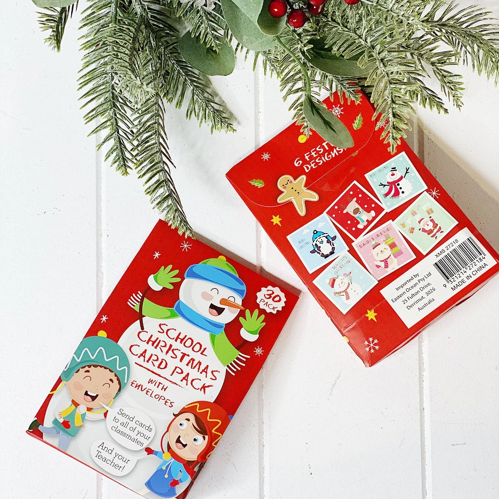 School Christmas Cards 30 Pack