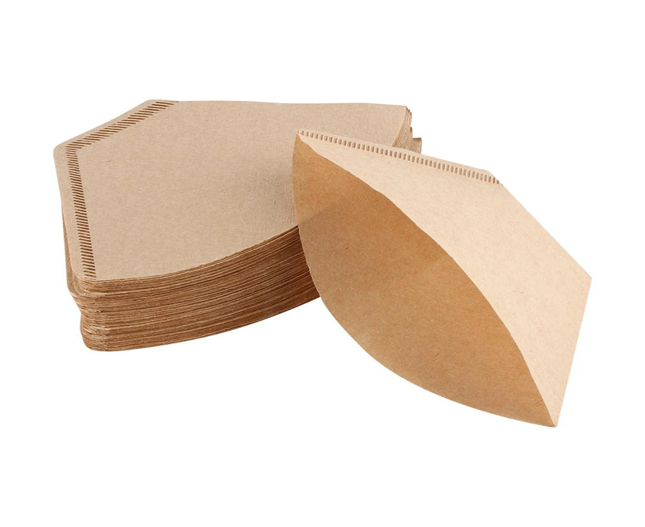 100x Unbleached Coffee Filter Papers Cones Cups Brewer Espresso Strainer Dripper