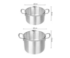 SOGA Stainless Steel 28cm 32cm Casserole With Lid Induction Cookware