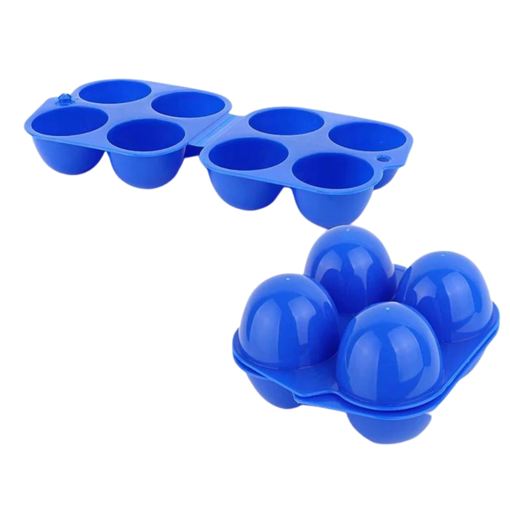 Egg Storage Travel Case Box Blue Portable Design for Camping & Travel