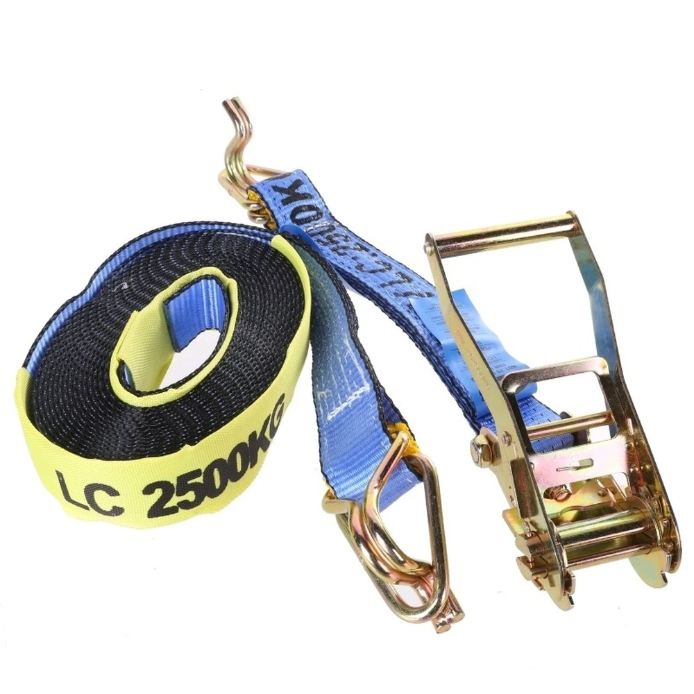 5X JMV 50mm x 9M 2500kg LC Ratchet Tie Down 2x Hooks/Keeper AS/NZS 4380.2001