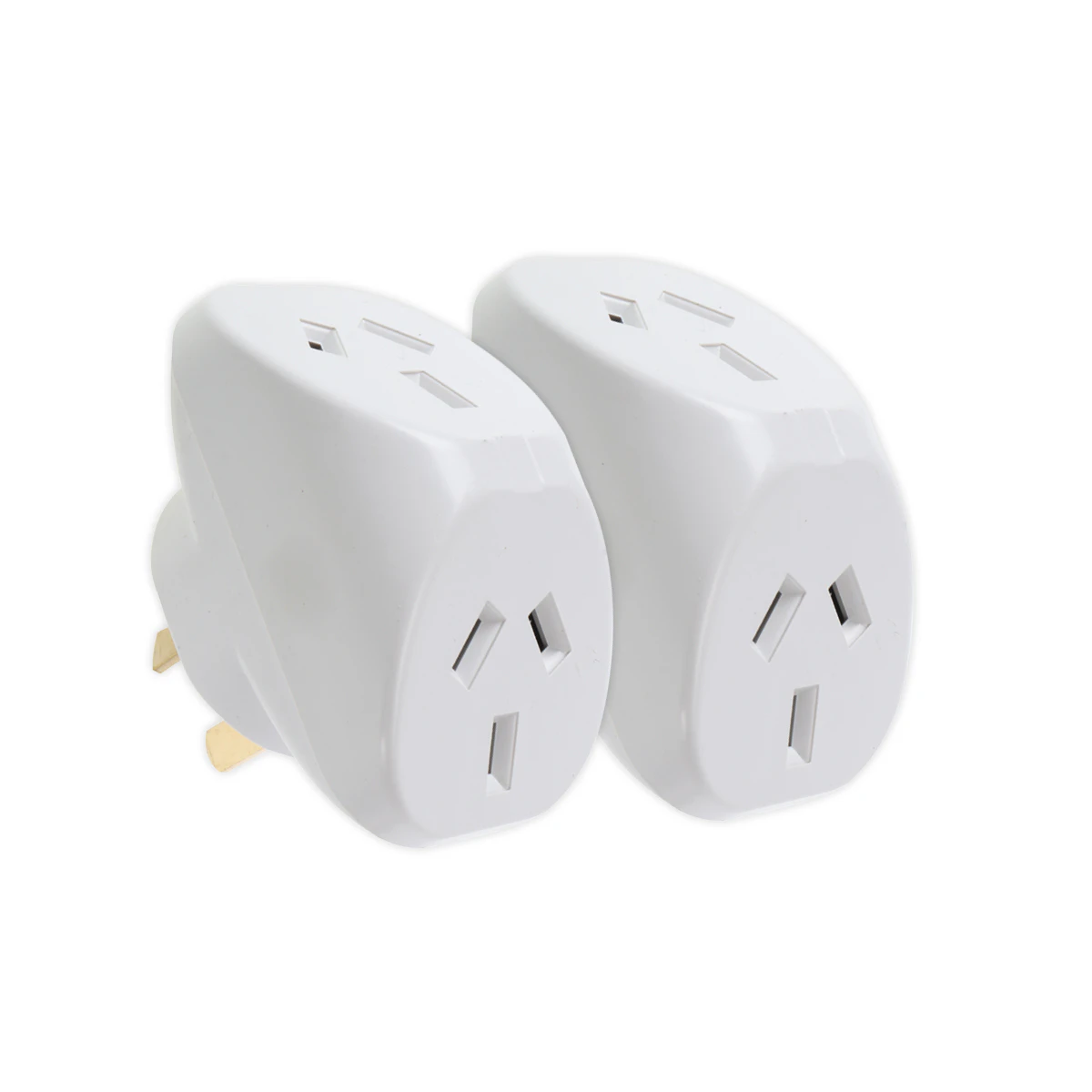 SAS Electrical 2PCE Triangular Double Adaptor 240V