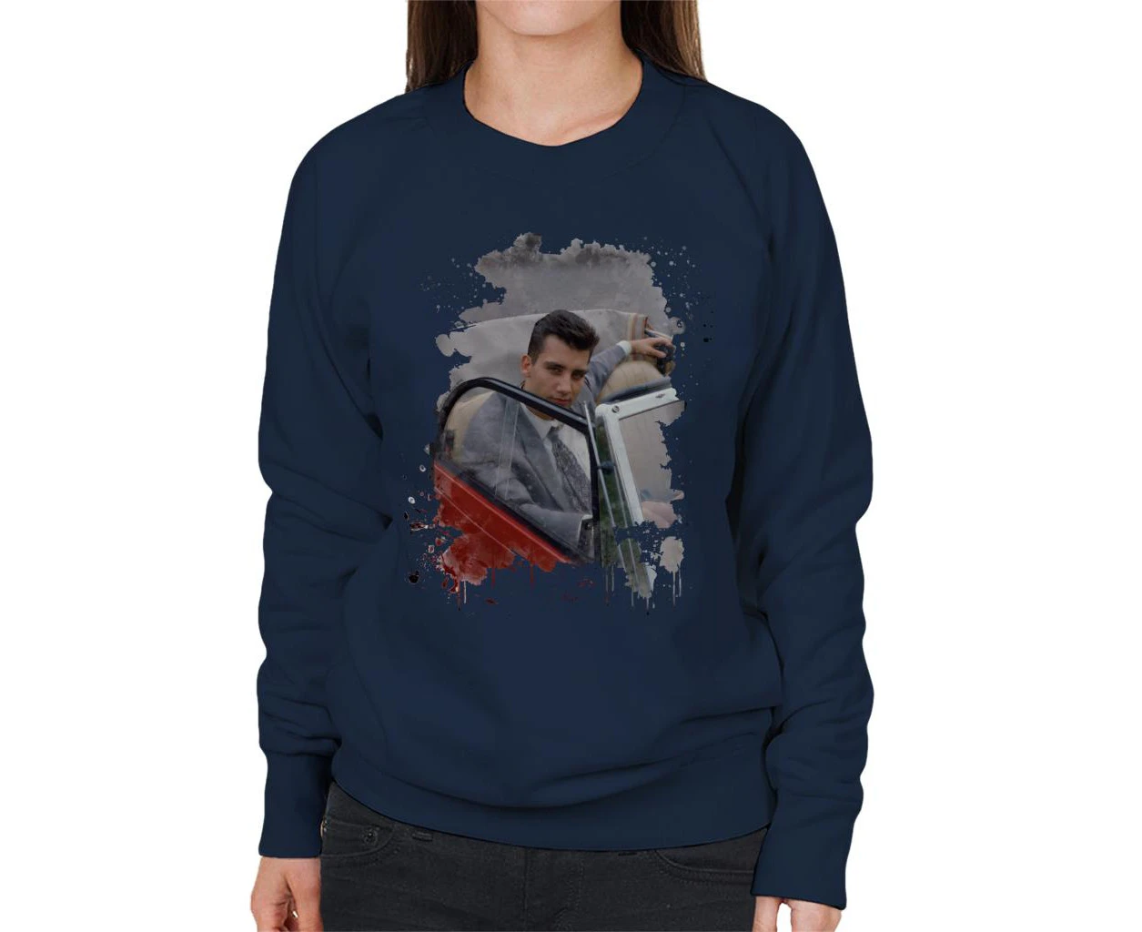 TV Times Clive Owen Chancer 1990 Women's Sweatshirt - Navy Blue