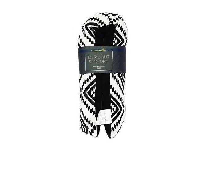 Draught Excluder Stopper BLACK  Door Draft Stop Fabric Snake Sausage Weather Seal Air