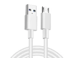 USB Type-A to Micro USB Lead Phone Device Charging Data Cable White - 102153White100V8, 1m