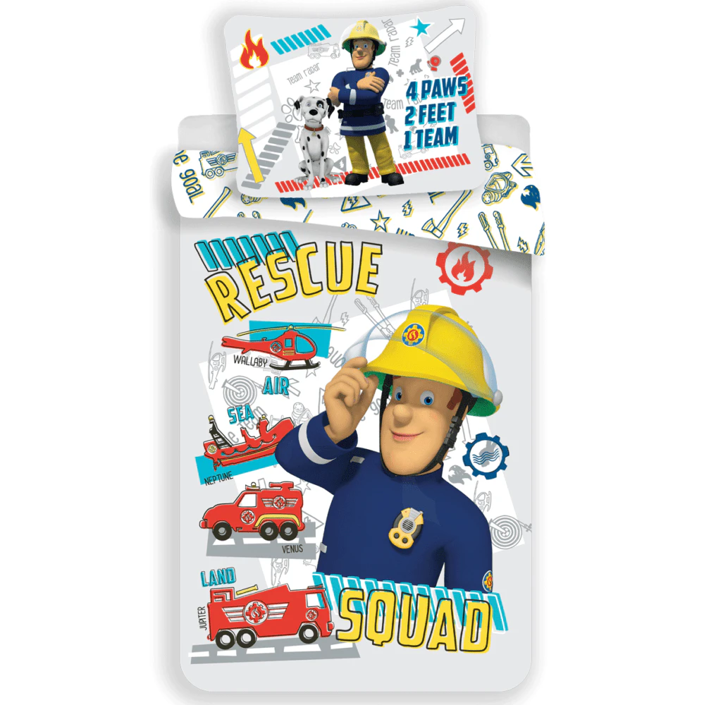 Fireman Sam Quilt Cover Set for Toddler Bed