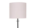 Sarantino SARANTINO CONCRETE & METAL TABLE LAMP WITH OFF-WHITE LINEN SHADE