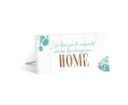 French Country Turquoise Wooden Life Takes You Home Standing Sign