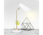 Sarantino SARANTINO WHITE/BRASS TABLE LAMP