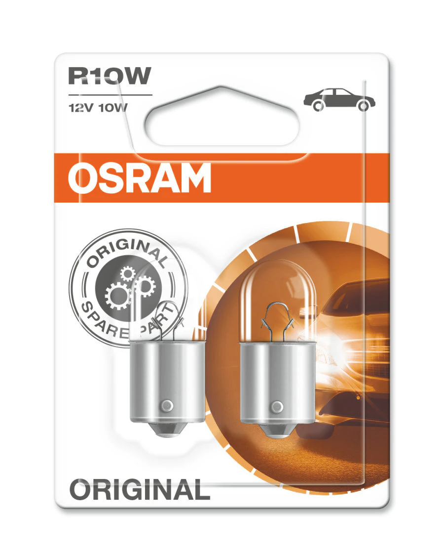 Osram Globes (pk 2) Bayonet Ba15s R10w 12v 10w 5008-02b