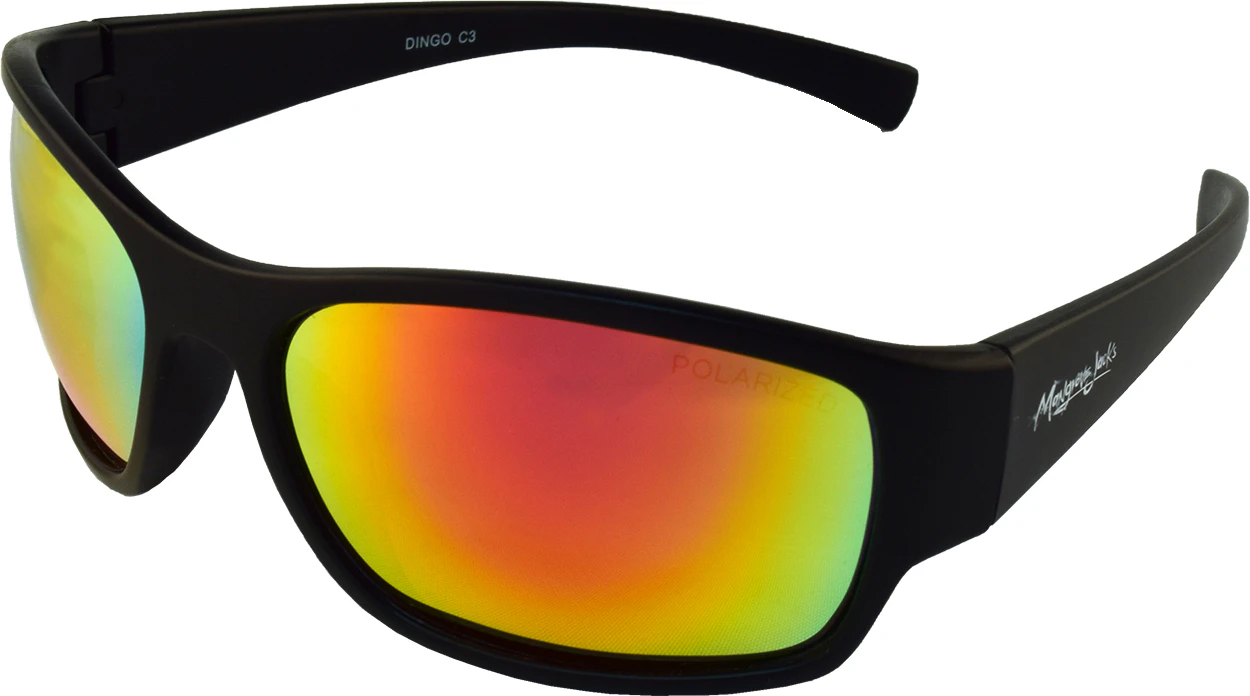 Mangrove Jacks Dingo C3 Matte Black / Red Revo Polarised Lenses