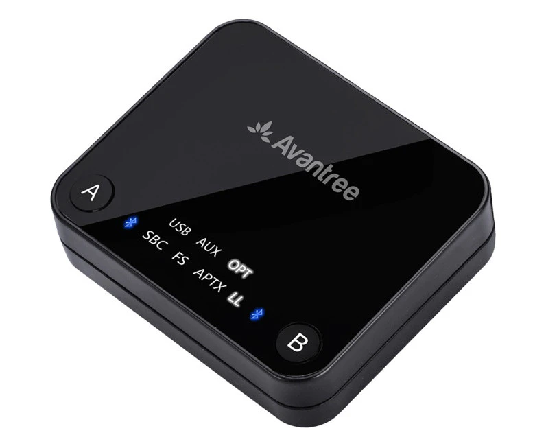 TC418BLK AVANTREE Bluetooth Audio Transmitter Audikast Aptx Optical Dual  Dual Link Technology To Pair Up To 2 Headphones Simultaneously  BLUETOOTH